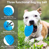 Tough Squeaky Football Dog Toy
