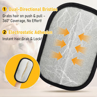 2 Pack Electrostatic Pet Hair Removal Gloves, the Magic Brush