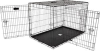 Products Two Door Great Crate Wire Dog Crate, 48 Inch, for Pets 90-125 Lbs, with 5-Point Locking System