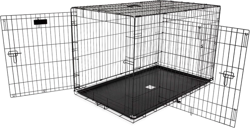 Products Two Door Great Crate Wire Dog Crate, 48 Inch, for Pets 90-125 Lbs, with 5-Point Locking System