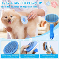 Dog Brush & Grooming Kit – 9-Piece Pet Brush & Deshedding Set for Pets
