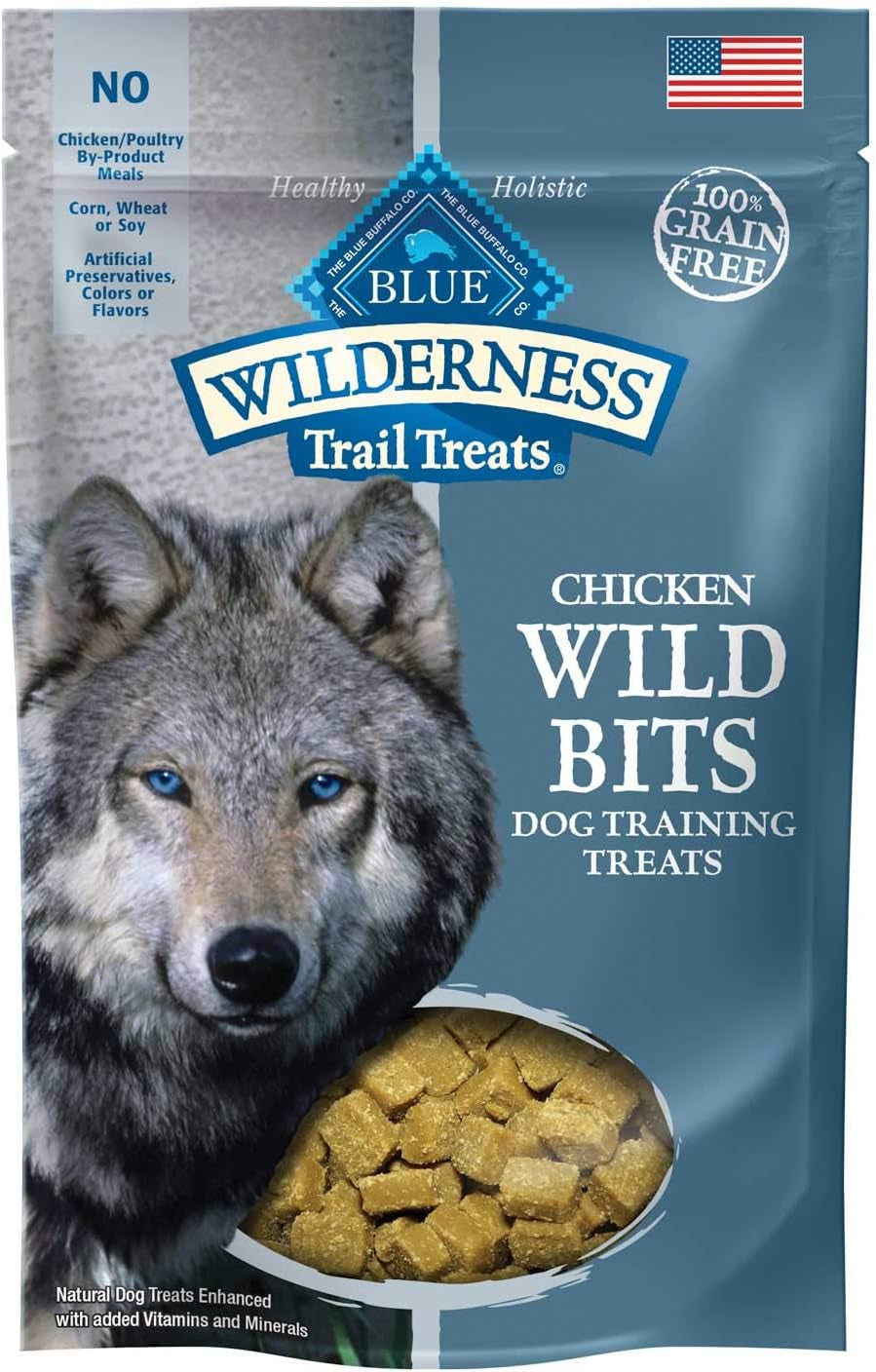 Wilderness 100% Grain-Free Wild Bits Chicken Recipe Dog Treats - 4Oz Pack of 8