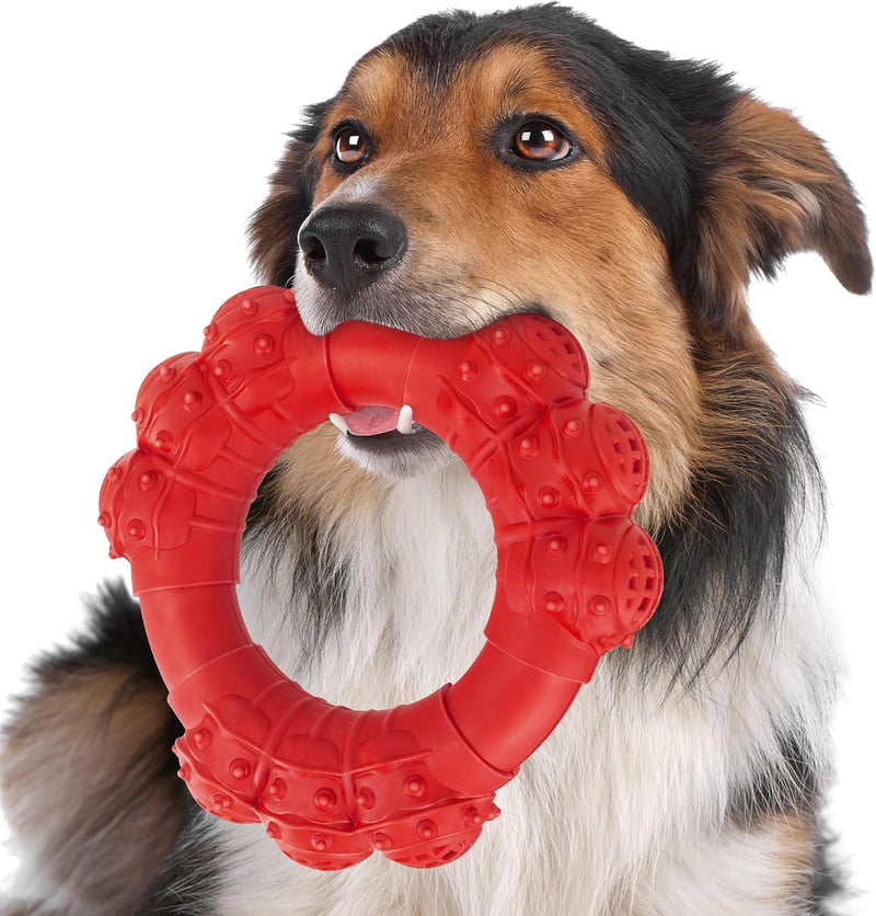 Indestructible Dog Chew Toys for Aggressive Chewer (red)