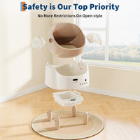 Self Cleaning Cat Litter Box, Open-Top Automatic Cat Litter Box with APP Control Upgraded Safety Protection, 360° Safety Sensors