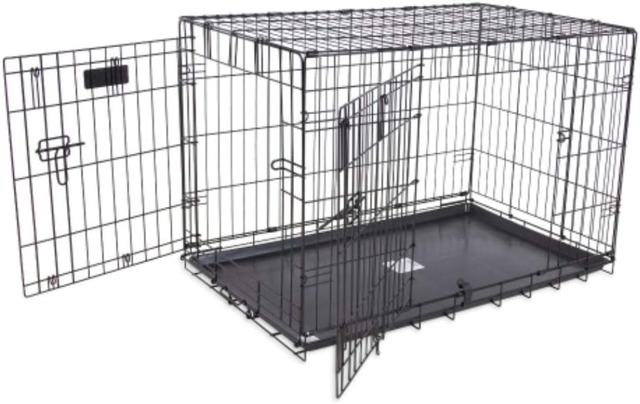 Two-Door Provalue Wire Dog Crate, 36In, for Pets 50-70Lbs