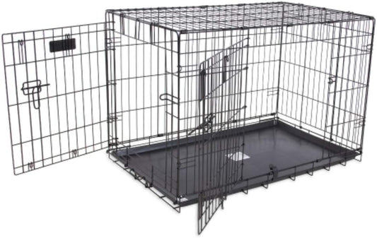 Two-Door Provalue Wire Dog Crate, 36In, for Pets 50-70Lbs
