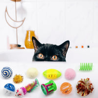 32 Packs Cat Toys Variety Pack for Cat, Cat Balls with Bells