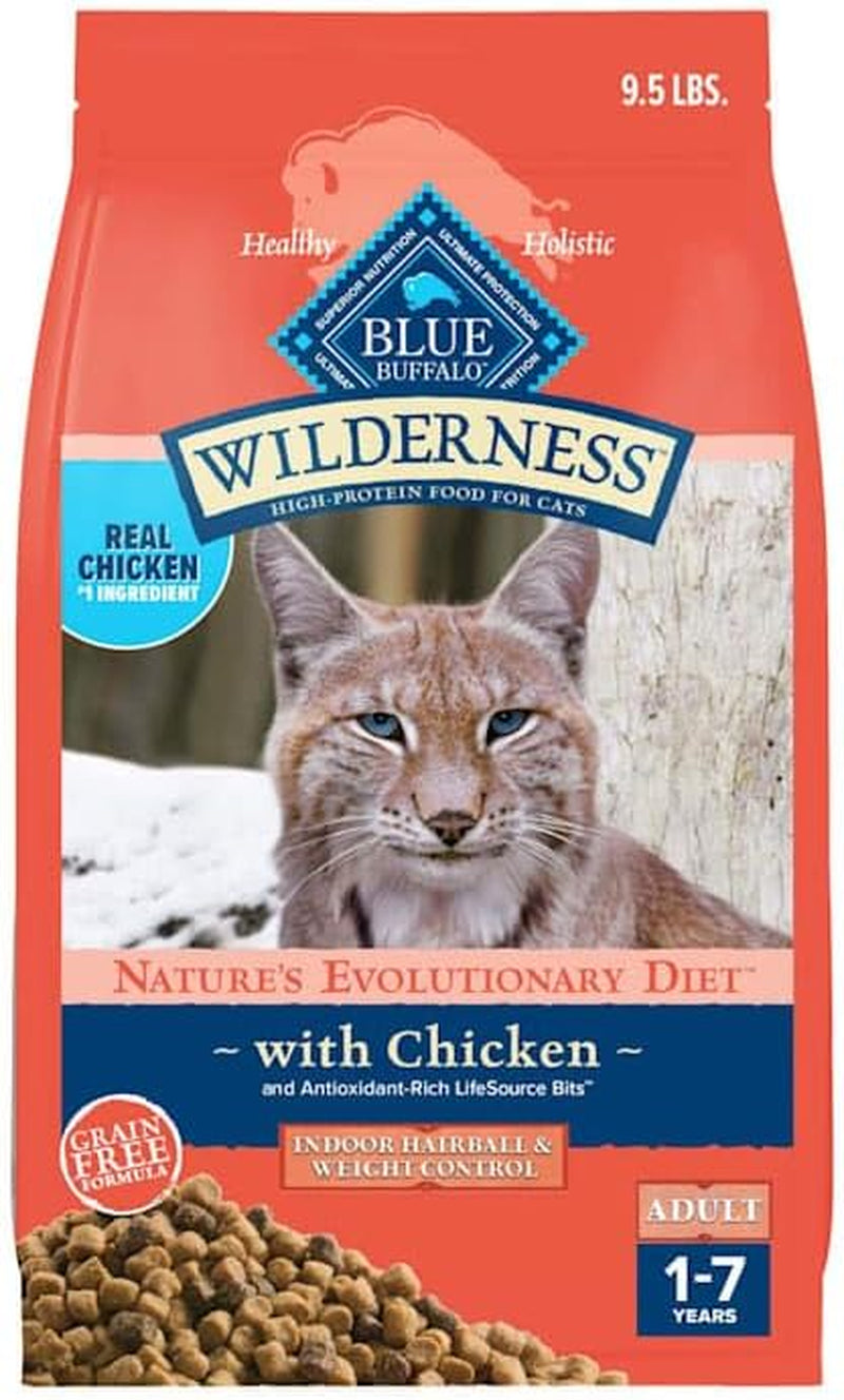 Wilderness Indoor Hairball & Weight Control Dry Cat Food 9.5Lb