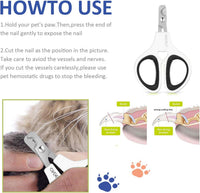 Pet Nail Clippers, Cat & Kitten Claw Nail Clipper Safe Sharp Trimmer