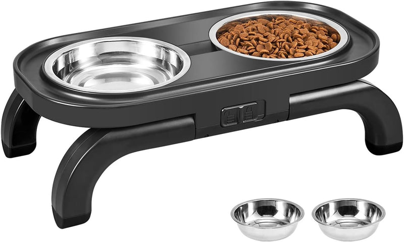 Elevated Dog Bowls, Heighth Adjustable Raised Dog Stands