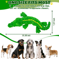 Squeaky Plush Crocodile Dog Toy - Interactive Stuffed Animal for Tug of War