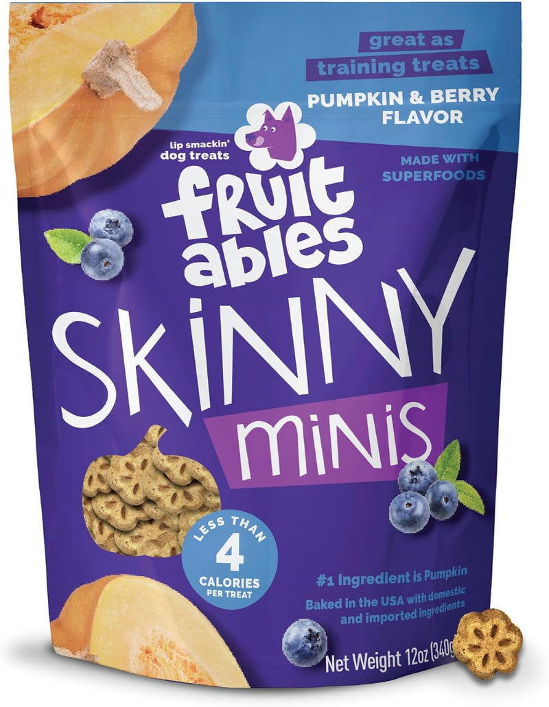 Skinny Mini Dog Treats, Training Treats, Pumpkin & Berry, 12Oz