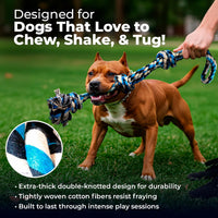 Large Dog Rope Toy, 23.5 Inch, Blue