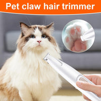 Pet Hair Trimmer,Saffory Dog Paw Trimmer with LED Light,Low Noise USB Rechargeable,Waterproof