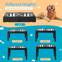 Elevated Dog Bowls with 2 Stainless Steel Dog Food Bowls,