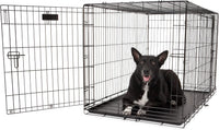 Products Two Door Great Crate Wire Dog Crate, 48 Inch, for Pets 90-125 Lbs, with 5-Point Locking System