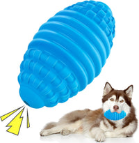 Tough Squeaky Football Dog Toy