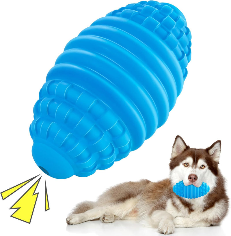 Tough Squeaky Football Dog Toy