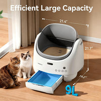 Self Cleaning Cat Litter Box, Open Top Automatic Litter Box