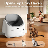Self Cleaning Cat Litter Box, Open Top Automatic Litter Box