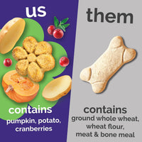 Baked Dog Treats, Low Calorie Treats, Pumpkin & Cranberry, 7Oz