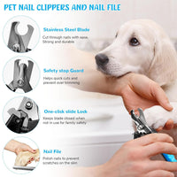 Dog Brush & Grooming Kit – 9-Piece Pet Brush & Deshedding Set for Pets