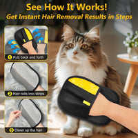 2 Pack Electrostatic Pet Hair Removal Gloves, the Magic Brush