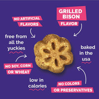 Skinny Mini Dog Treats, Training Treats, Grilled Bison, 5Oz