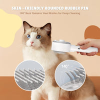 Cat Steam Brush for Indoor Cats, Spray Cat Deshedding Brush for Grooming