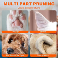 Pet Hair Trimmer,Saffory Dog Paw Trimmer with LED Light,Low Noise USB Rechargeable,Waterproof