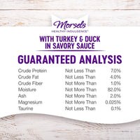 Healthy Indulgence Morsels Adult Wet Cat Food, Natural, Protein Rich, Grain Free, Turkey and Duck Recipe, 3 Oz, Pack of 24 Pouches