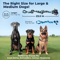 Large Dog Rope Toy, 23.5 Inch, Blue