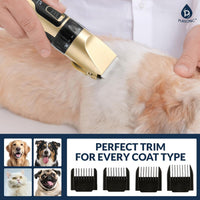 Rechargeable Dog Clippers for Grooming – Professional Pet Clippers for Dogs & Cats, Adjustable Blades