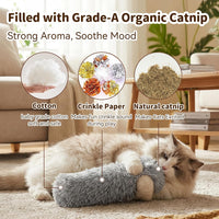 Cat Toys 3 Pack Catnip Pillows, Soft and Durable Crinkle Sound, Solid