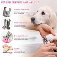 Dog Brush & Grooming Kit – 9-Piece Pet Brush & Deshedding Set for Pets