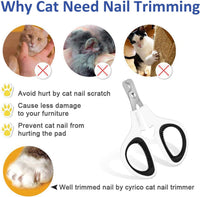 Pet Nail Clippers, Cat & Kitten Claw Nail Clipper Safe Sharp Trimmer