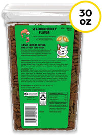Classic Crunchy and Soft Cat Treats, Seafood Medley, 30 Oz