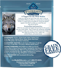 Wilderness Trail Toppers Chicken Wet Dog Food, 3 Oz, 24 Ct