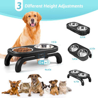 Elevated Dog Bowls, Heighth Adjustable Raised Dog Stands
