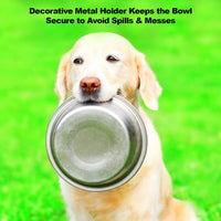 Set of 2 Stainless Steel Dog Bowls - 40Oz Pet Bowls