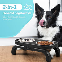 Elevated Dog Bowls, Heighth Adjustable Raised Dog Stands