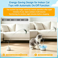 Interactive Cat Toys for Indoor Cats Toy Wand 360°Automatic Moving Cat Toys
