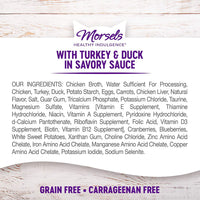 Healthy Indulgence Morsels Adult Wet Cat Food, Natural, Protein Rich, Grain Free, Turkey and Duck Recipe, 3 Oz, Pack of 24 Pouches