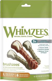 Dental Brushzees And Veggie Dental Chews for Dogs (Large)