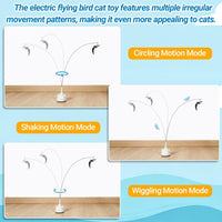 Interactive Cat Toys for Indoor Cats Toy Wand 360°Automatic Moving Cat Toys