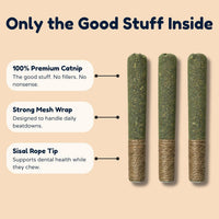 Kitty Kush Catnip Pre-Roll Toys (3-Pack) 100% Catnip Filled