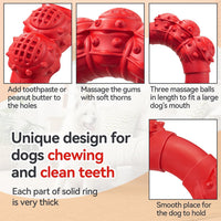 Indestructible Dog Chew Toys for Aggressive Chewer (red)