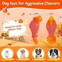 Tough Rooster Squeaky Dog Toy