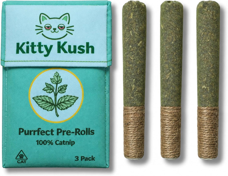 Kitty Kush Catnip Pre-Roll Toys (3-Pack) 100% Catnip Filled