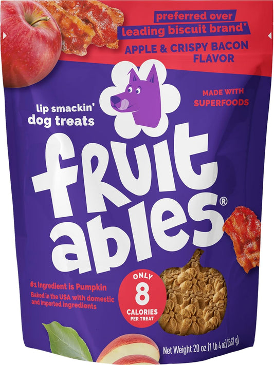 Baked Dog Treats, Low Calorie Treats, Apple & Bacon Flavor, 20Oz